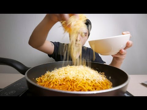 Cheesy Korean Fire Noodles